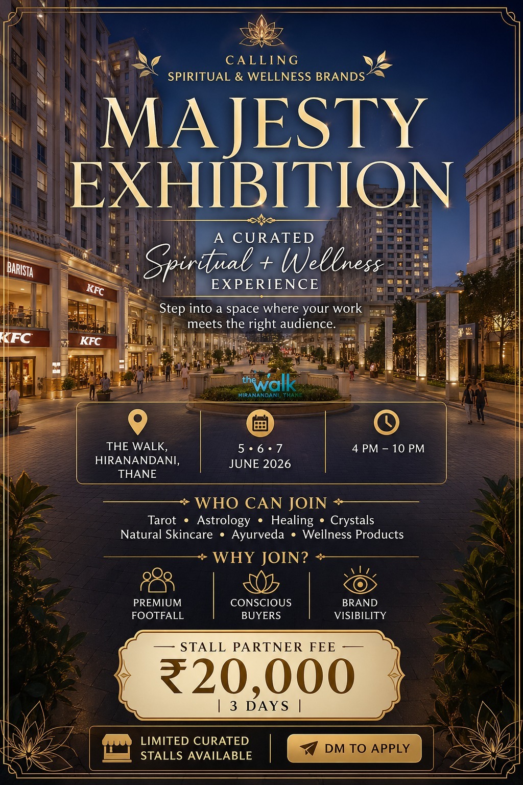Majesty Exhibition — A Curated Spiritual & Wellness Experience — event flyer