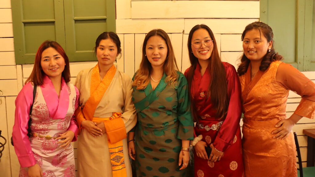 Tibetan vibes at Jimmy's Café 🏔️✨ Tenzin Choesang, Pema Choezom, Pema Dechen, Tenzin Nyidon & Ugyen Lhamo catching up over coffee ☕🍰